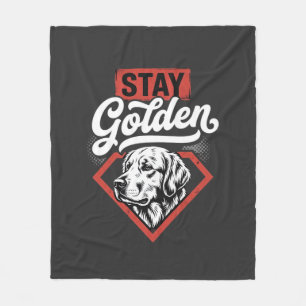 Blijf Goud Goud Retriever Retro Hond Fleece Deken