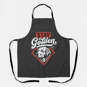 Blijf Goud Goud Retriever Retro Hond Schort
