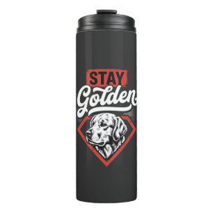 Blijf Goud Goud Retriever Retro Hond Thermosbeker