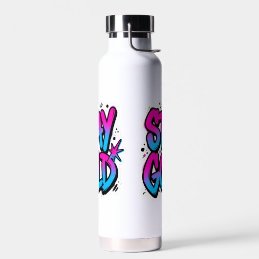 BLIJF GOUD Graffiti Neon Waterfles (Links)
