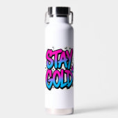 BLIJF GOUD Graffiti Neon Waterfles (Voorkant)