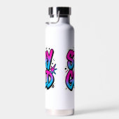 BLIJF GOUD Graffiti Neon Waterfles (Rechts)
