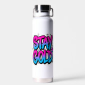 BLIJF GOUD Graffiti Neon Waterfles (Achterkant)