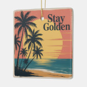 Blijf Goud Keramisch Ornament (Links)