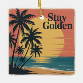 Blijf Goud Keramisch Ornament