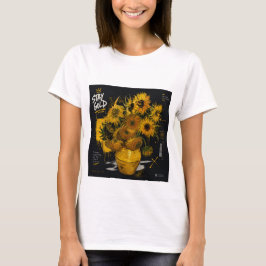 Blijf Goud Zonnebloemen T-Shirt | Van Gogh Streetw
