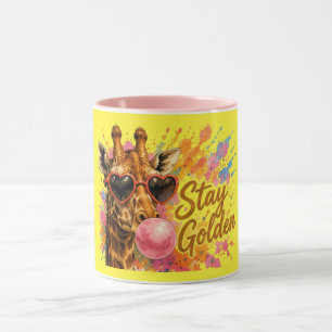Blijf Gouden Giraf   Cute Safari Dier  Mok