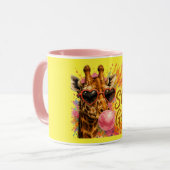 Blijf Gouden Giraf | Cute Safari Dier Mok (Voorkant links)