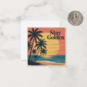 Blijf Gouden Notitiekaartje (Voorkant / Achterkant in situ)