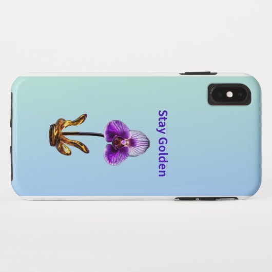 Blijf Gouden Orchidee Case-Mate iPhone Case (Achterkant (horizontaal))