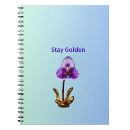 Blijf Gouden Orchidee Notitieboek