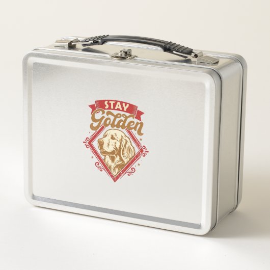 Blijf Gouden Retriever Hond Rode Diamant_1 (Voorkant)