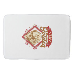 Blijf Gouden Retriever Hond Rode Diamant_1 Badmat