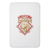 Blijf Gouden Retriever Hond Rode Diamant_1 Badmat (Voorkant Verticaal)