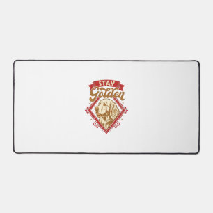 Blijf Gouden Retriever Hond Rode Diamant_1 Bureaumat