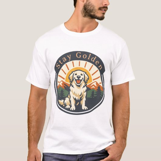 Blijf Gouden Retriever T-shirt (Voorkant)