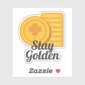 Blijf gouden St. Patrick's Day gouden munten Sticker (Vel)