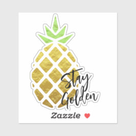 Blijf gouden tropische anananas sticker