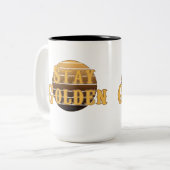 Blijf gouden  tweetone koffiekoffie-mok tweekleurige koffiemok (Voorkant links)