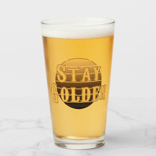 Blijf gouden vintage glas (Voorkant gevuld)
