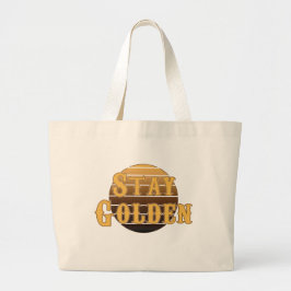 Blijf gouden vintage grote tote bag