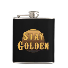 Blijf gouden vintage heupfles