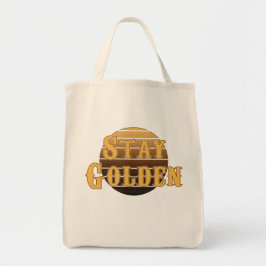Blijf gouden vintage tote bag