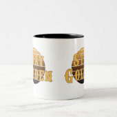 Blijf gouden vintage tweekleurige koffiemok (Center)