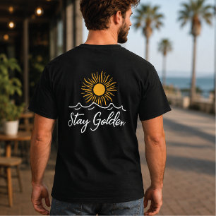 Blijf Gouden" Zwarte T-Shirt – Trendy & Opbeurend