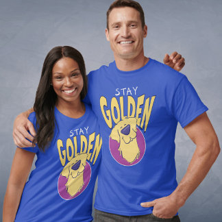 "Blijf Goudkleurig" Goudkleurige Retriever Grafisc T-shirt