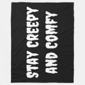 Blijf griezelig en comfortabel Halloween Fleece Deken (Voorkant)