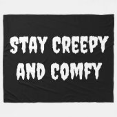 Blijf griezelig en comfortabel Halloween Fleece Deken (Voorkant (Horizontaal))