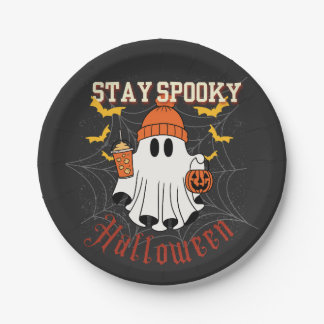 Blijf Griezelig Geest Halloween Papieren Bordje