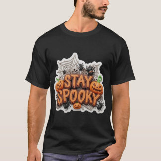 Blijf griezelig Halloween-boodschap T-shirt