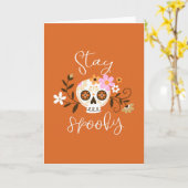 Blijf griezelig kaart (Gele Bloem)