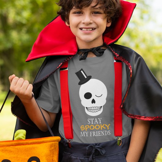 Blijf griezelig mijn vrienden heer schedel Kinder T-shirt