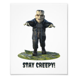 Blijf griezelig! monster van Frankenstein Foto Afdruk