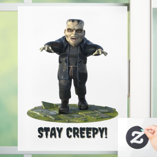 Blijf griezelig! monster van Frankenstein Raamsticker (Huis)