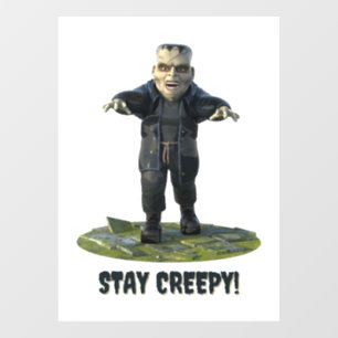 Blijf griezelig! monster van Frankenstein Raamsticker
