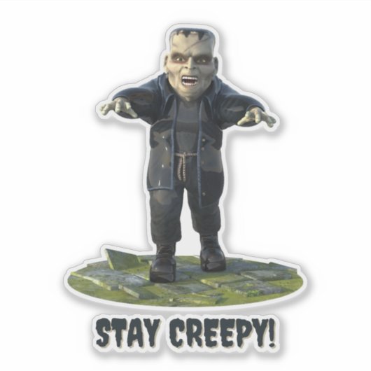 Blijf griezelig! monster van Frankenstein Sticker (Voorkant)