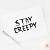 Blijf griezelig! ovale sticker (Envelop)