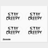 Blijf griezelig! ovale sticker (Vel)