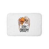 Blijf griezelig PNG, Retro Skull Halloween Badmat (Voorkant)