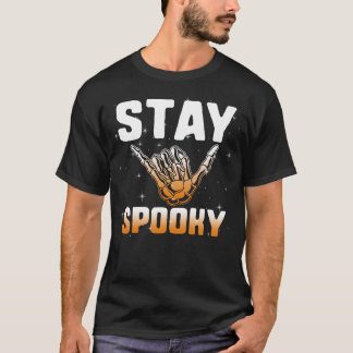 Blijf Griezelig Shaka Schedel Hand Shirt, Hallowee T-shirt