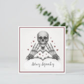 Blijf griezelig Valentijn Feestdagenkaart (Staand voorkant)