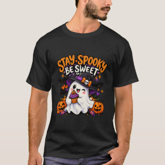 Blijf Griezelig, Wees Lief Cute Geest Halloween T- T-shirt