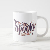 Blijf griezelige heksen heks Halloween grappig Grote Koffiekop (Rechts)