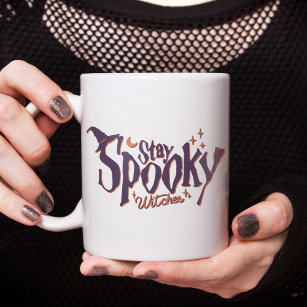 Blijf griezelige heksen heks Halloween grappig Grote Koffiekop