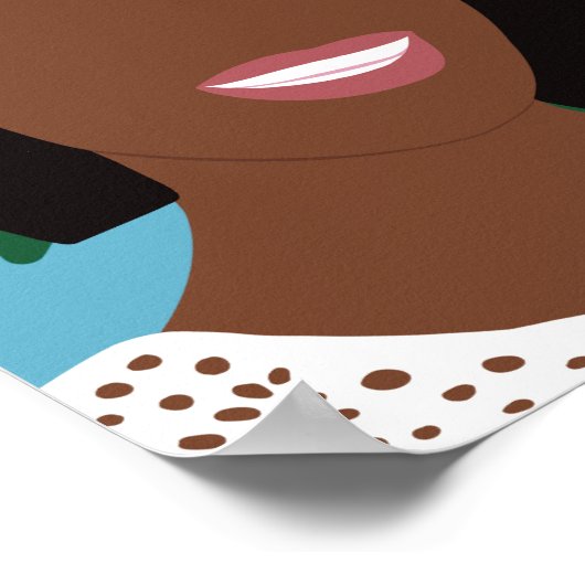 Blijf groeien Afro-Amerikaanse vrouw Poster (Hoek)