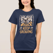 Blijf Groeien – Blijf Geworteld, Reik Hoger Tri-Blend Shirt (Voorkant)
